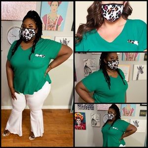 Women’s Plus Size Shirt and Mask Set